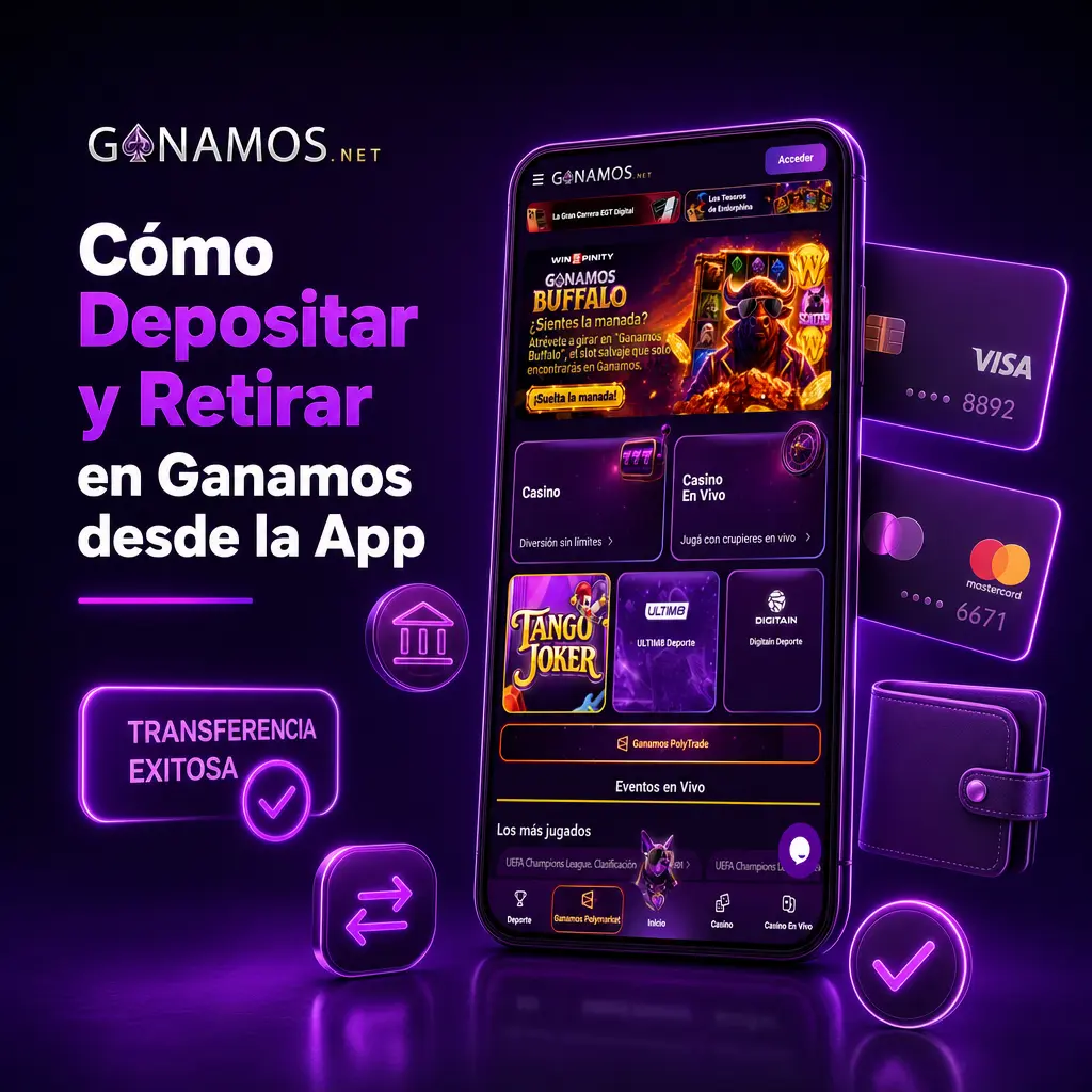 Cómo depositar y retirar dinero en la app de Ganamos usando Mercado Pago o CBU/CVU de forma rápida y segura