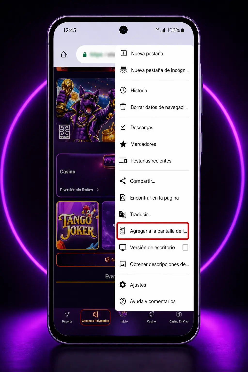 Pasos para descargar e instalar la app de Ganamos en Android mediante archivo APK desde el sitio oficial