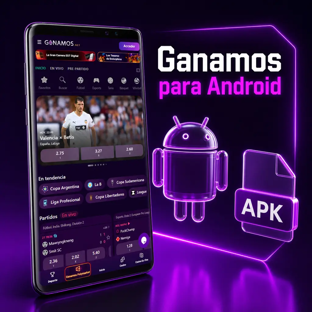 Ícono de la app Ganamos para Android, PWA liviana de menos de 20 MB que se actualiza automáticamente al ingresar