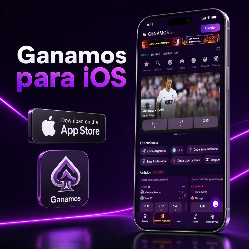 Acceso directo de Ganamos en iPhone y iPad desde Safari, con rendimiento similar a una app nativa de iOS